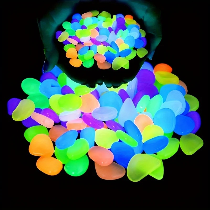 Aquarium Planting - 50-200pcs Glow in The Dark Pebbles