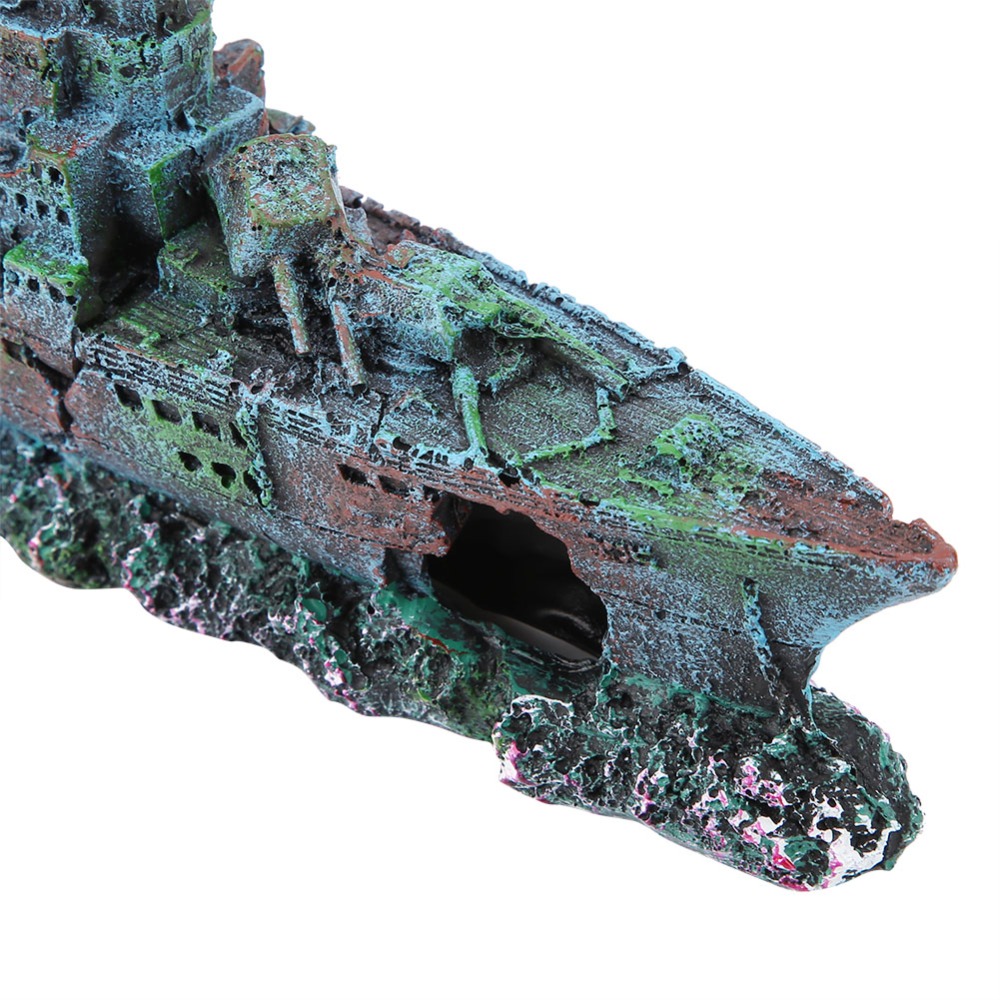 Planted Aquarium Betta - Resin Simulation Resin Hide Boat Landscaping