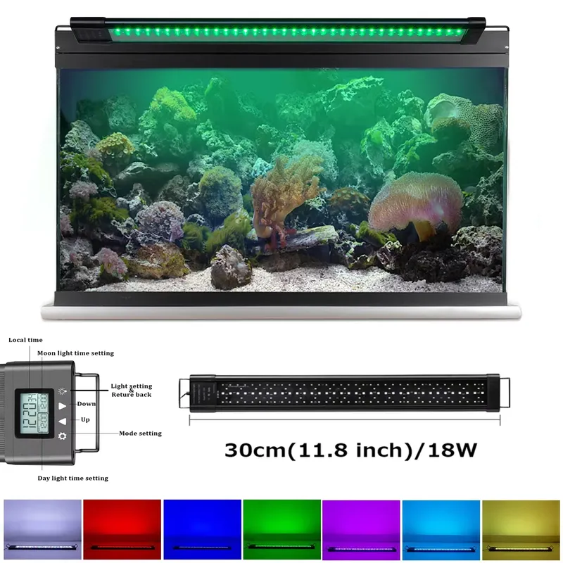 LED IP68 11.8 in 18W Plant Gro - Planted Aquarium Hours review and price