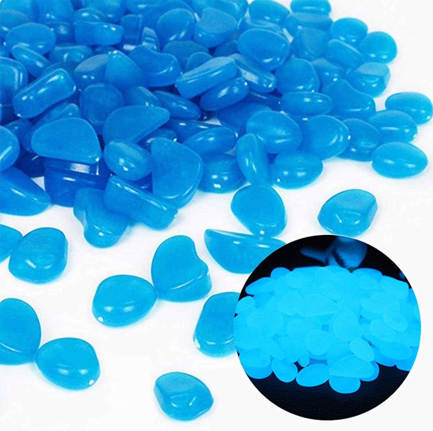 Fish Tank Rocks Glow Blue Pebb - Aquarium Planting review and price