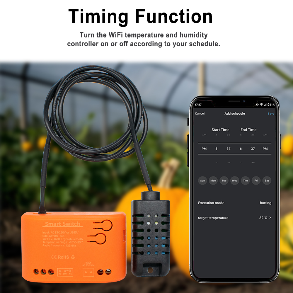 Tuya WiFi Temperature Humidity - Aquarium Planting review and price